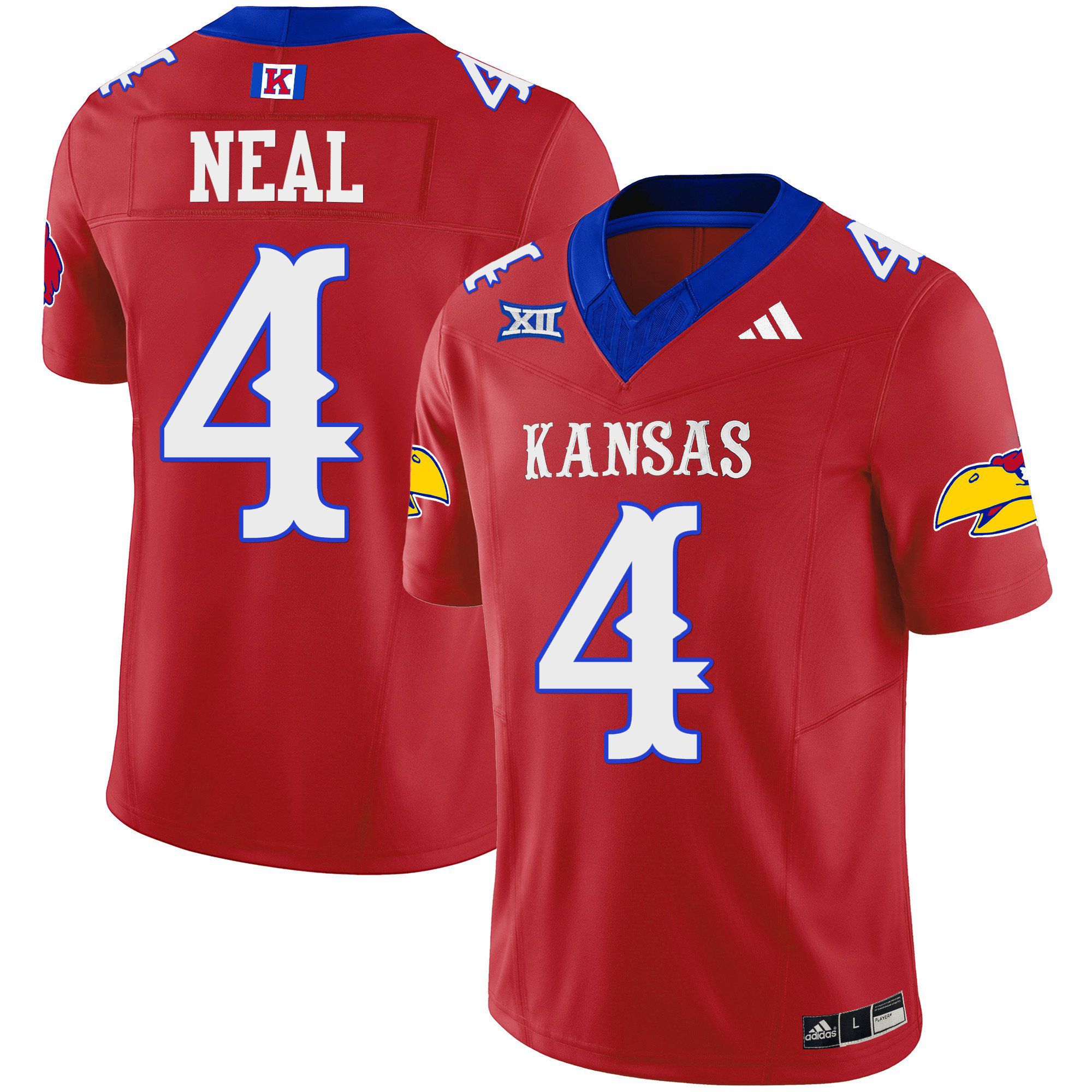 Men Kansas Jayhawks #4 Neal Red 2024 Blackhawk Vapor Limited NCAA Jersey->indianapolis colts->NFL Jersey